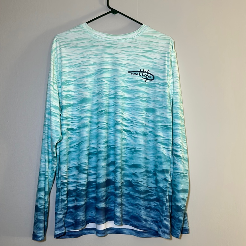 Reel Life Long Sleeve Fishing Shirt size Large